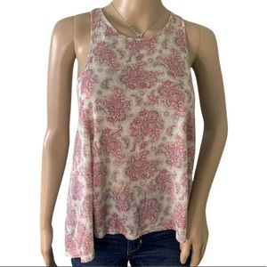 Floral Paisley Zip Back Tank